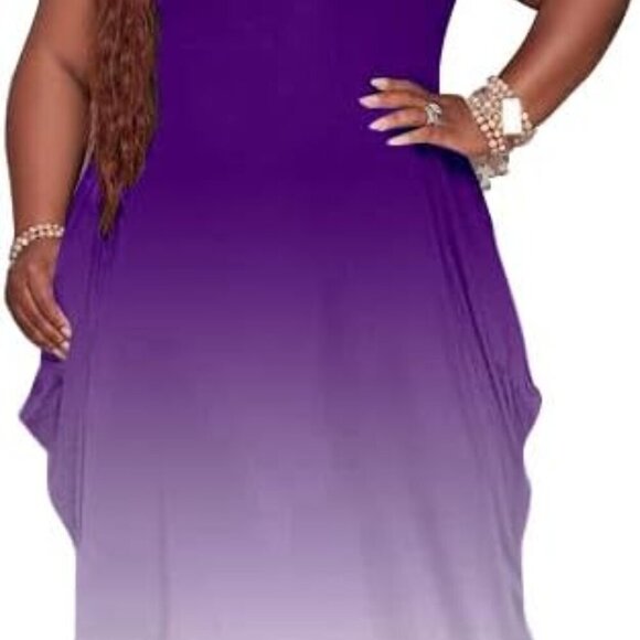 Dresses & Skirts - Plus Size Maxi Dress Summer Casual Pockets Beach Sundress for Women
